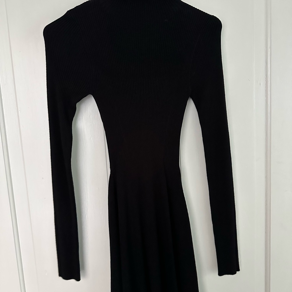 Black Mini Long Sleeve Sweater Dress